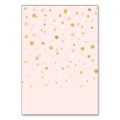 Rosa & Gold Balloons 1. Girl Birthday Party Tischnummer (Rückseite)