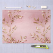 Rosa Gold-Blätter Seidenpapier (Handwerk)