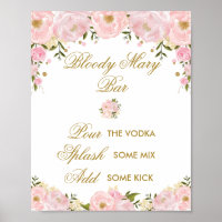Rosa Gold Bloody Mary Bar Dekoration