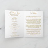 Rosa & Gold Blumen Trauerprogramm Programm (Innenseite)