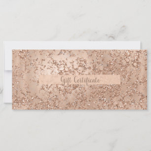 Rosa Gold Blush Pink Glam Schimmer Geschenkgutsche