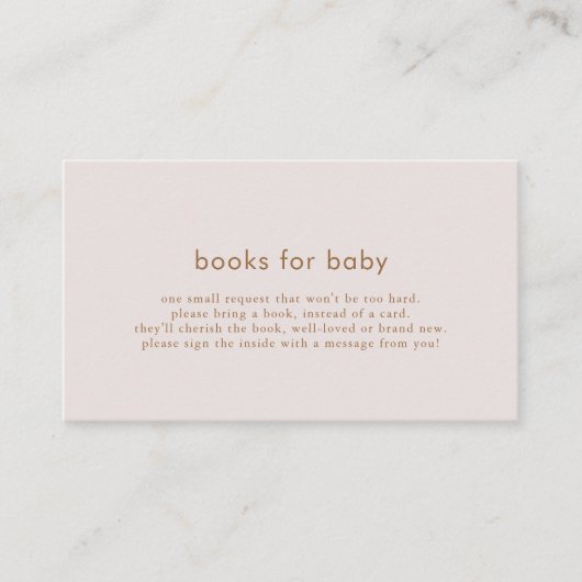 Rosa Gold-Bücher für die Kinderkarte Begleitkarte (Vorderseite)