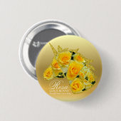 Rosa Gold Bunny Button (Vorne & Hinten)