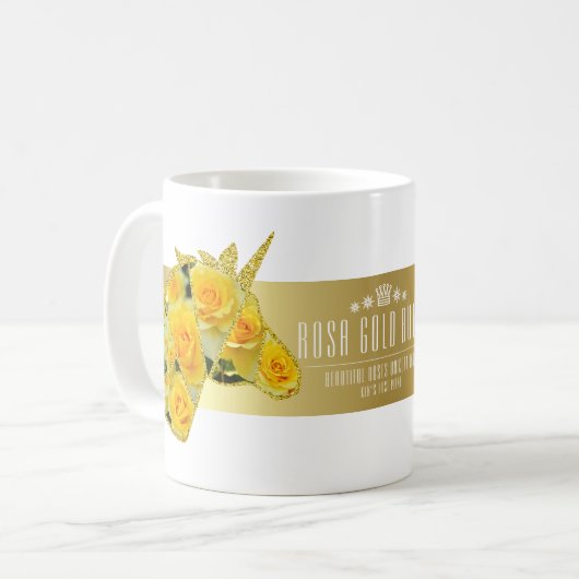 Rosa Gold Bunny Kaffeetasse (Vorderseite Links)
