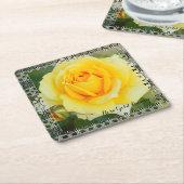 Rosa Gold Bunny [Paper Coaster] Rechteckiger Pappuntersetzer (angewinkelt)