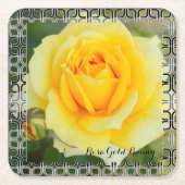Rosa Gold Bunny [Paper Coaster] Rechteckiger Pappuntersetzer (Vorderseite)