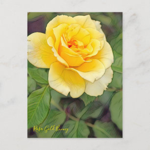 Rosa Gold Bunny [Postcard] Postkarte