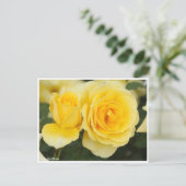Rosa Gold Bunny Postkarte (Stehend Vorderseite)