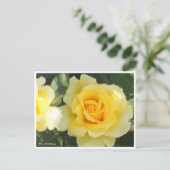 Rosa Gold Bunny Postkarte (Stehend Vorderseite)