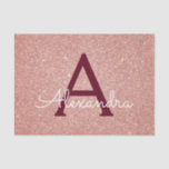 Rosa-Gold-Burgund-Glitzer-Sparkon-Monogramm Seidenpapier<br><div class="desc">Rosa Rose Gold und Burgund Imitate Glitzer und sparkle Elegant Geschenkpapier. Dieses Geschenkpapier kann so angepasst werden,  dass es Ihren Anfangs- und Vornamen für ein Geschenkpaket für eine Girl's Baby Duwer,  Brautparty,  Junggeselinnen-Abschied oder Girl's Birthday Party enthält.</div>