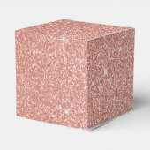 Rosa Gold Burgund Glitzer und Sparkle Monogramm Geschenkschachtel (Rückseite)