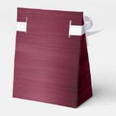 Rosa Gold Burgundy Sparkle Monogram Geschenkschachtel (Rückseite)