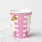 Rosa | Gold Cheerleader Girl Birthday Party Pappbecher (Links)