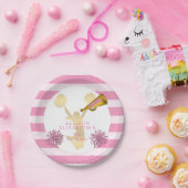 Rosa | Gold Cheerleader Girl Birthday Party Pappteller (Party)