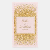 Rosa Gold Confetti Romantische Elegante Hochzeit C Serviette (Vorderseite)