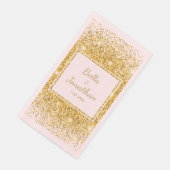 Rosa Gold Confetti Romantische Elegante Hochzeit C Serviette (Ecke)