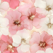 Rosa Gold Custom Name Florale Kuscheldecke Fleecedecke