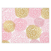 Rosa Gold Dahlia Blumentuch Tischdecke (Vorderseite (Horizontal))