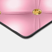 Rosa Gold Diamant gespritzt Schreibtischunterlage (Ecke)