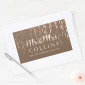 Rosa Gold/DIY Hintergrund PixDezines Weide/Imitats Rechteckiger Aufkleber (Umschlag)