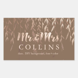 Rosa Gold/DIY Hintergrund PixDezines Weide/Imitats Rechteckiger Aufkleber