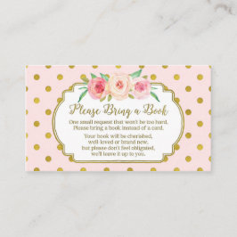 Rosa Gold Dots Baby Showcard Reservierungskarte Begleitkarte