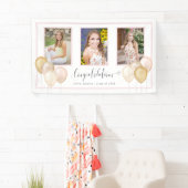 Rosa Gold Drei Foto Abschluss Banner (Insitu)