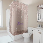 Rosa Gold Dripping Marvel Dusche Vorhang (Beispiel)