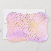 Rosa Gold Einhorn Face Einladungen JEDES VERANSTAL (Rückseite)