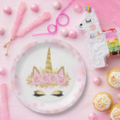 Rosa Gold Einhorn Face Paper Teller (Party)