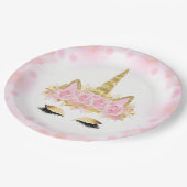 Rosa Gold Einhorn Face Paper Teller (Schrägansicht)