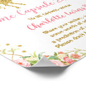 Rosa Gold Einhorn Kapsel Erstbegehrenszeichen Poster (Ecke)