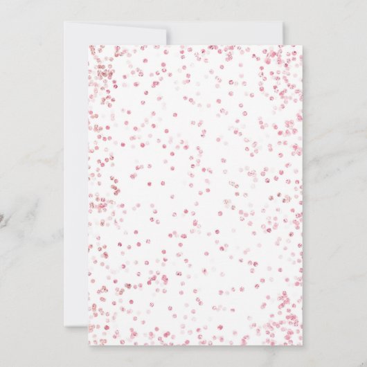 Rosa & Gold Einhorn Kinderdusche Einladung (Rückseite)