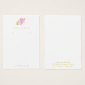 Rosa Gold Elegante Butterfly Earring Display Card (Vorne & Hinten)