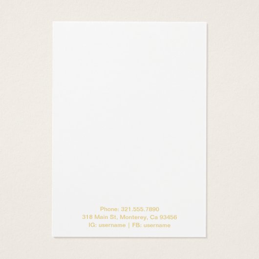 Rosa Gold Elegante Butterfly Earring Display Card (Rückseite)