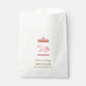 Rosa Gold Elegante Carousel Carnival Baby Dusche Geschenktütchen (Vorderseite)