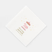 Rosa Gold Elegante Carousel Carnival Baby Dusche Serviette (Ecke)