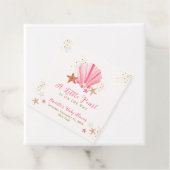 Rosa Gold Elegante Starfish Seashell Baby Dusche Geschenkanhänger (Beispiel)