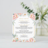 Rosa & Gold Elegantes zweisprachiges Quinceñera Me (Stehend Vorderseite)