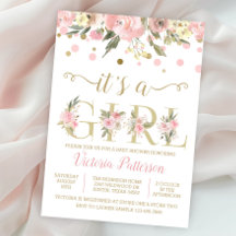 Rosa Gold Es ist ein Mädchen Baby-Party