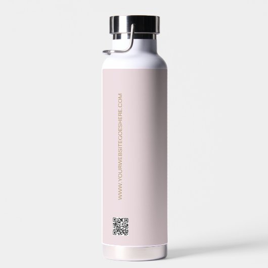 Rosa Gold-Firmenlogo QR-Code Trinkflasche (Rechts)