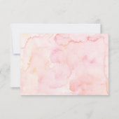 Rosa Gold Floral Erste Kommune Danke Karte (Rückseite)