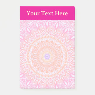 Rosa Gold Floral Mandala Personalisiertes Notizbuc Post-it Klebezettel