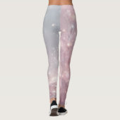 Rosa Gold Floral Marmor Leggings (Rückseite)