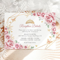 Rosa Gold Floral Quinceanera Details