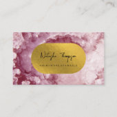 Rosa Gold Foil Sea Crystals Makeup Hair Nails Visitenkarte (Vorderseite)