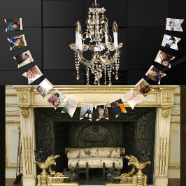 Rosa Gold Foto Abschluss oder Party zum Jubiläum Wimpelkette