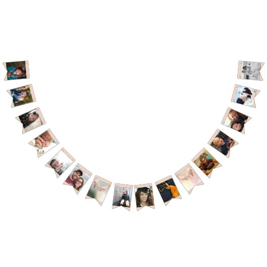 Rosa Gold Foto Abschluss oder Party zum Jubiläum Wimpelkette (Alle)