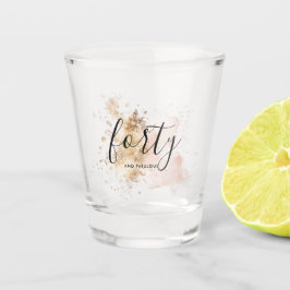 Rosa & Gold Frau zum Geburtstag Schnapsglas