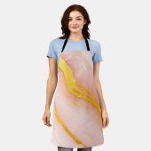 Rosa-gold geäderter Marmor Schürze (Getragen)